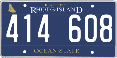RI license plate 414608