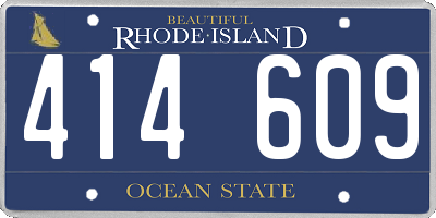 RI license plate 414609