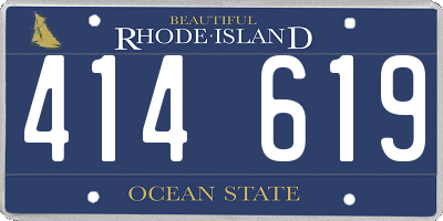 RI license plate 414619