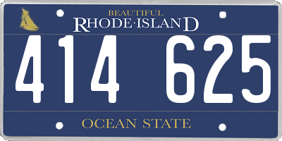 RI license plate 414625