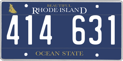 RI license plate 414631