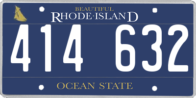 RI license plate 414632