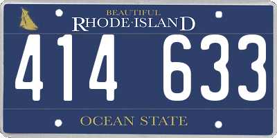RI license plate 414633