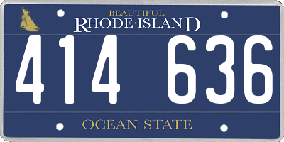 RI license plate 414636