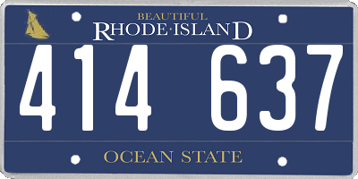 RI license plate 414637