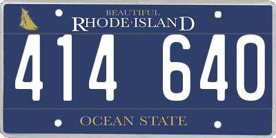 RI license plate 414640