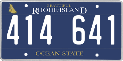 RI license plate 414641