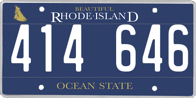 RI license plate 414646