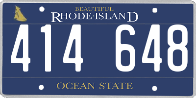 RI license plate 414648