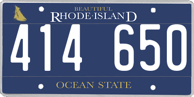 RI license plate 414650