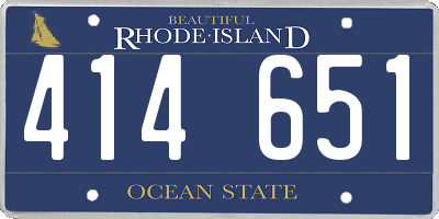 RI license plate 414651