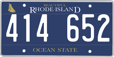 RI license plate 414652