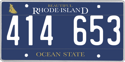 RI license plate 414653