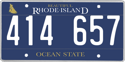 RI license plate 414657