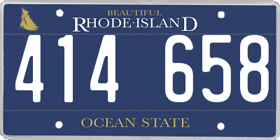 RI license plate 414658