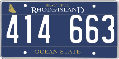 RI license plate 414663