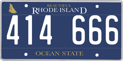 RI license plate 414666