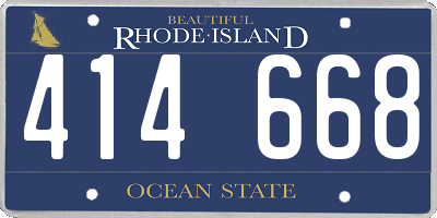 RI license plate 414668