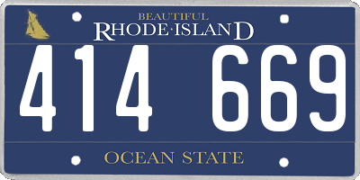 RI license plate 414669