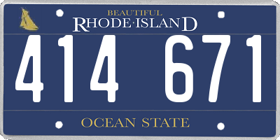 RI license plate 414671