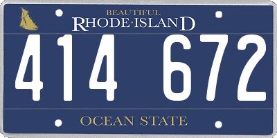 RI license plate 414672