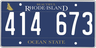 RI license plate 414673