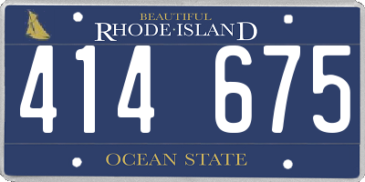 RI license plate 414675