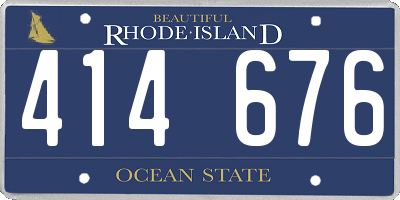 RI license plate 414676