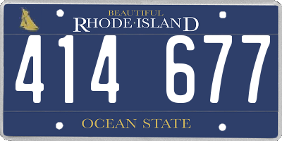 RI license plate 414677