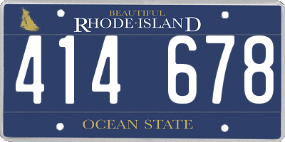 RI license plate 414678