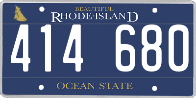 RI license plate 414680