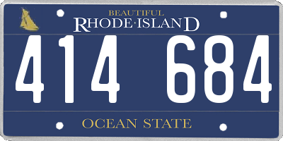 RI license plate 414684