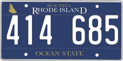 RI license plate 414685