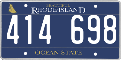 RI license plate 414698