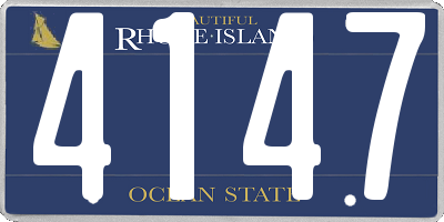 RI license plate 4147