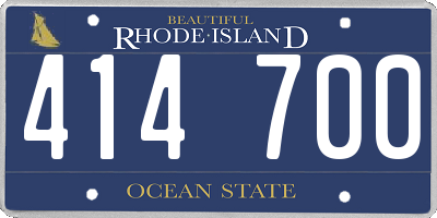 RI license plate 414700