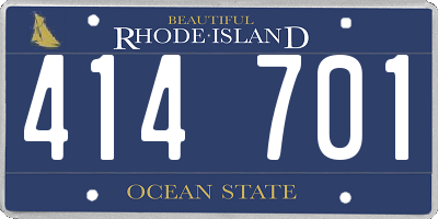 RI license plate 414701