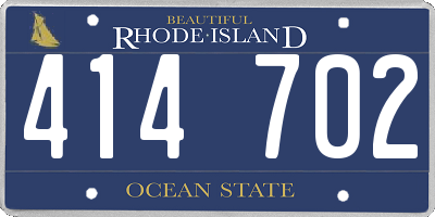 RI license plate 414702