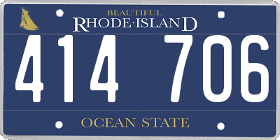 RI license plate 414706