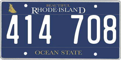 RI license plate 414708