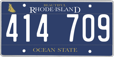 RI license plate 414709