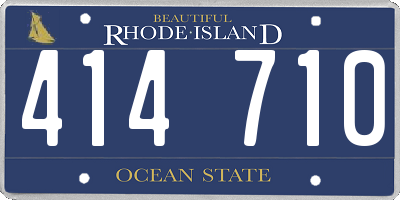 RI license plate 414710