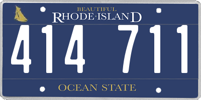 RI license plate 414711