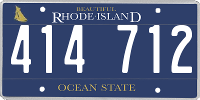 RI license plate 414712