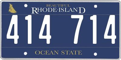 RI license plate 414714