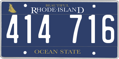 RI license plate 414716