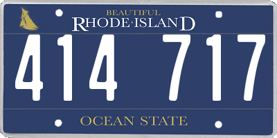 RI license plate 414717