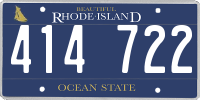 RI license plate 414722