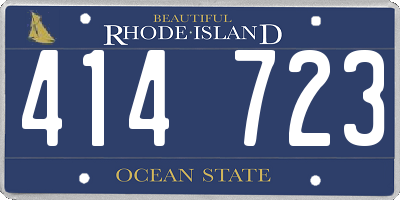 RI license plate 414723
