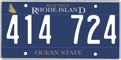 RI license plate 414724